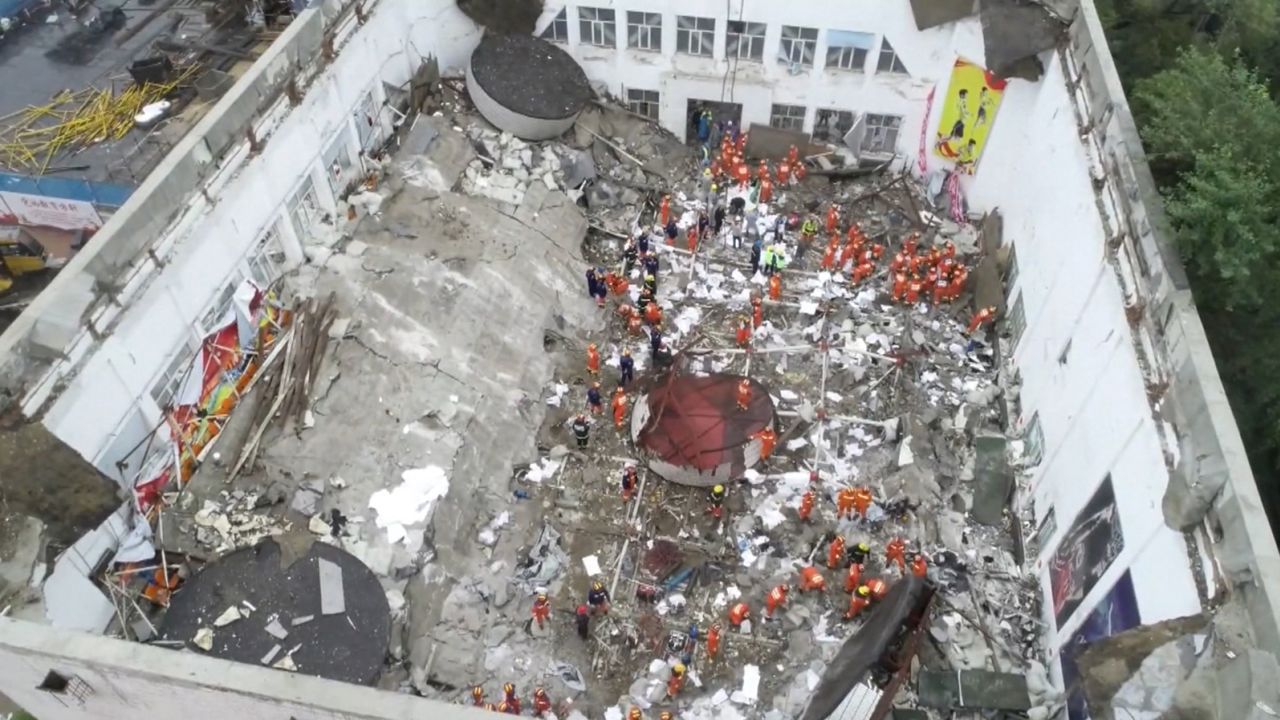 “Tragic Gym Roof Collapse in China: 10 Dead, 1 Trapped as Rescue Operations Continue”.