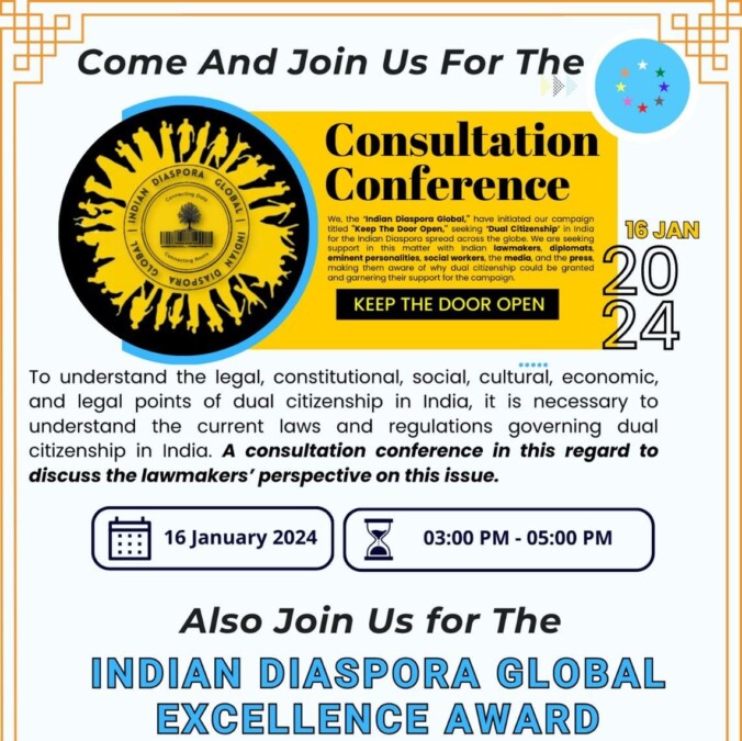 Indian Diaspora Global Advocates for “Keep The Door Open” Campaign: Seeks Dual Citizenship for the Global Indian Diaspora