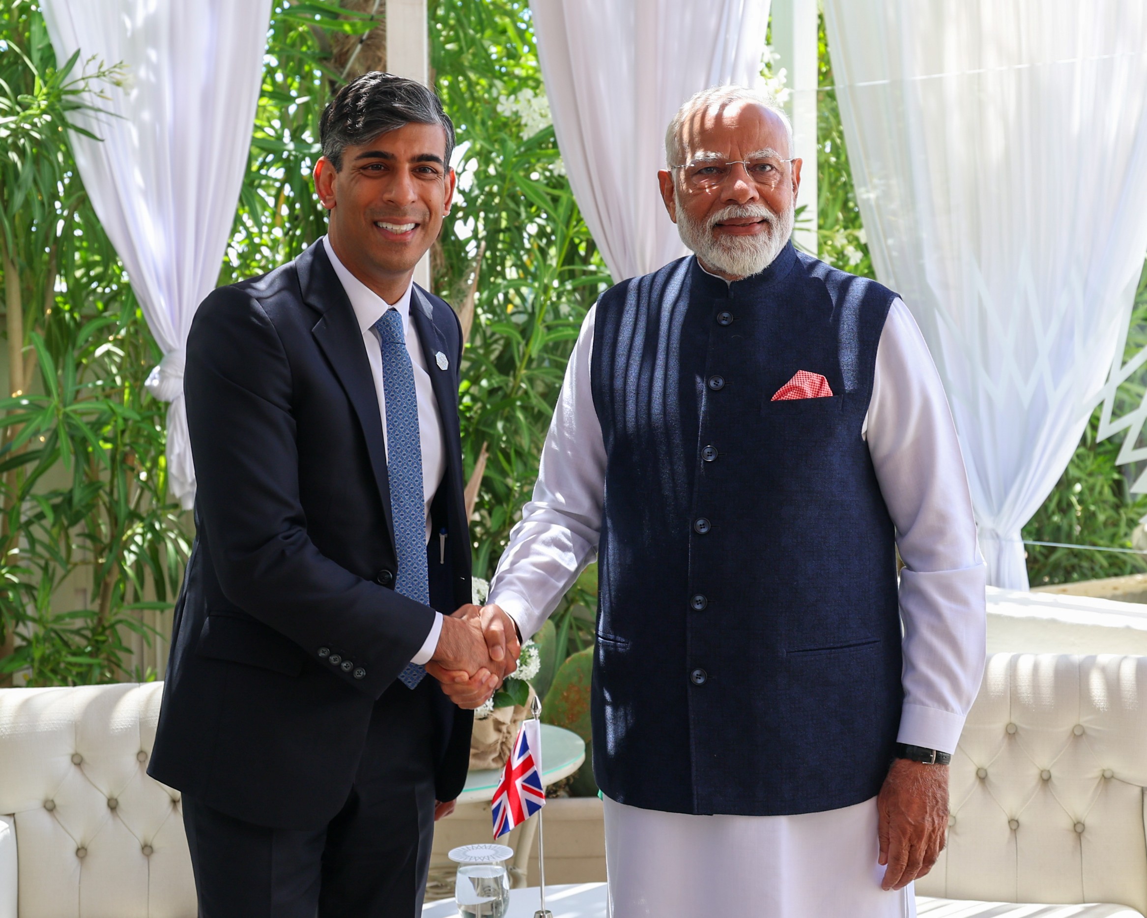 Modi Meets UK’s Sunak at G7 Summit