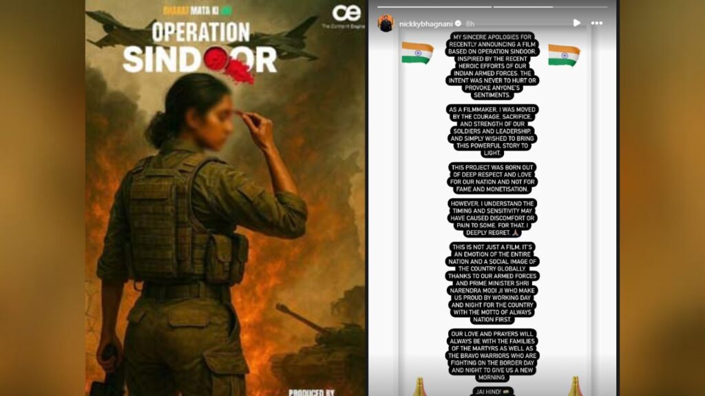 ‘Operation Sindoor’ film announcement triggers outrage, producer issues apology: “Never Meant to Hurt Sentiments”