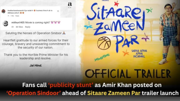 Fans call ‘publicity stunt’ as Amir Khan posted on ‘Operation Sindoor’ ahead of Sitaare Zameen Par trailer launch