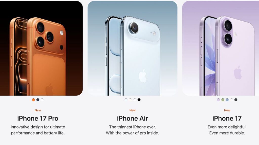 What Is the Difference Between Apple’s New Launch Phones: iPhone 17, iPhone Air, and iPhone 17 Pro?