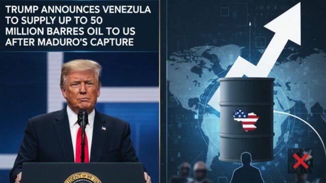 Trump Announces Venezuela Will Supply Up To 50 Million Barrels of Oil to US Following Maduro’s Capture