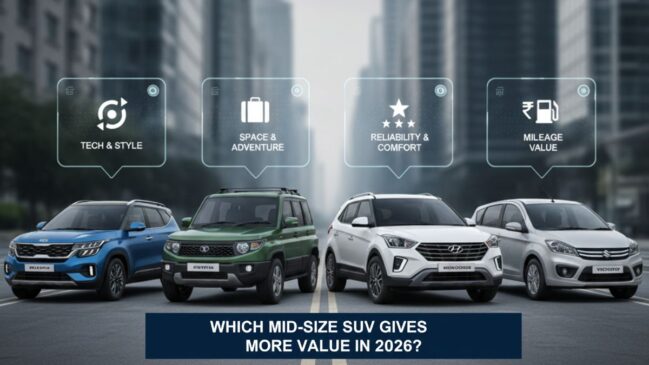 Which Mid-Size SUV Gives More Value in 2026: Kia Seltos, Tata Sierra, Hyundai Creta or Maruti Suzuki Victoris?