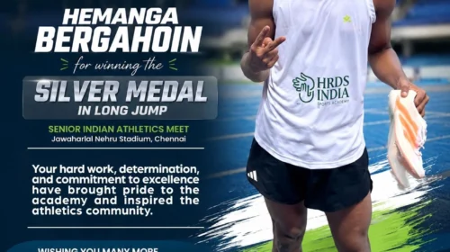 HRDS INDIA Sports Academy Athlete Hemanga Borgohain Wins Silver at Senior Indian Athletics Meet in Chennai