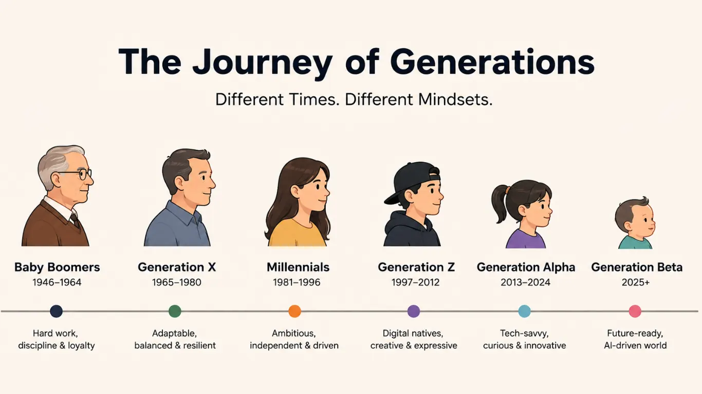 Journey of Generations: From Baby Boomers to Generation Beta – Why Is Every Generation So Different?