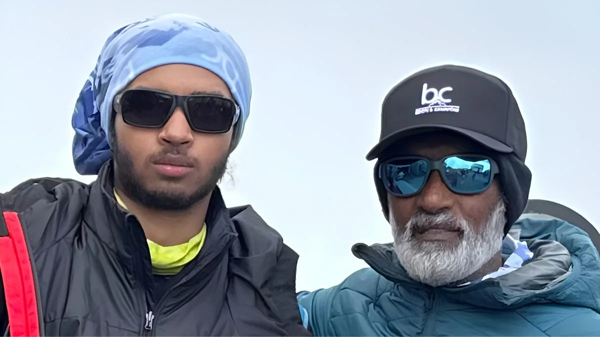 Grandfather-Grandson Duo Conquer Mount Elbrus Together