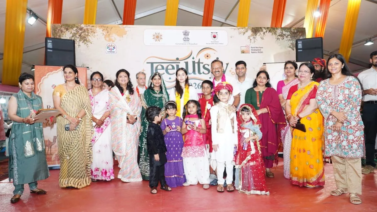 Anahat Singh, World Junior Squash Champion, Attends Teej Mela at Bikaner House
