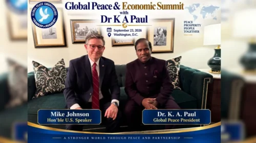 Global Peace Summit: Mike Johnson Meets Dr K. A. Paul