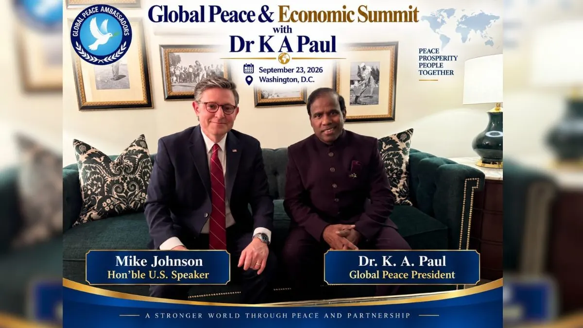 Global Peace Summit: Mike Johnson Meets Dr K. A. Paul