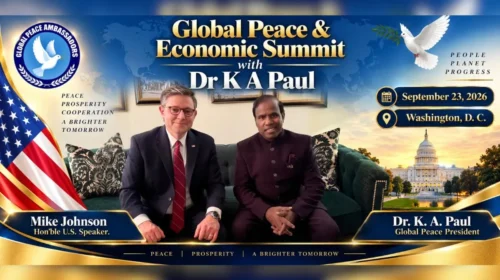 Major Global Peace Gathering to Take Place in Washington Tomorrow